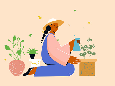 gardening hobby digital illustration illustrator