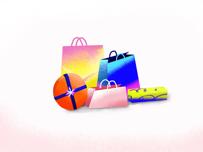 Shopping! bags colorful colorfulbags dailylife illustratedshoppingbags shopeholic shopping texture