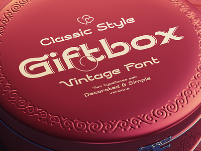 Giftbox Font alphabet decorative design font gift holiday lettering love style type typeface typography vintage