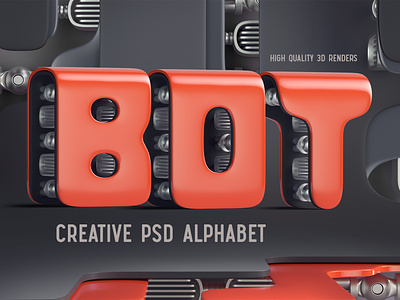 BOT alphabet alphabet cyber cyberpunk design font future lettering mechanic modern robot technical type typeface typography
