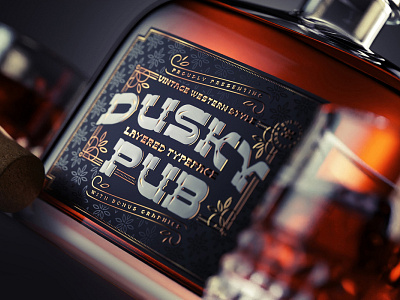 Dusky Pub - Font, Mockup, Label!