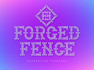 Forged Fence Typeface alphabet classic decorative design fence font forged lettering lines logo modern monogram sign typeface typography unique vector vintage