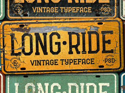Long Ride. Font & Mockup abc alphabet design font lettering long modern ride style type typeface typography vintage