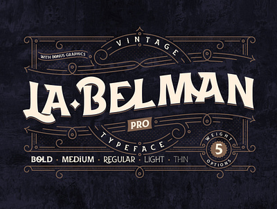 La Belman Pro alphabet decorative design font lettering text type typeface typography vintage