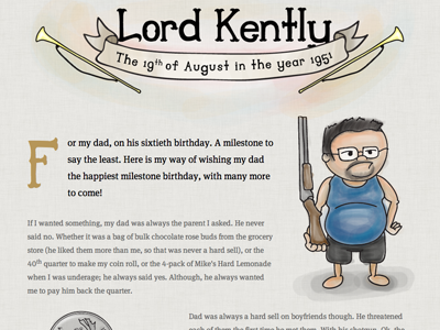 Lord Kently canadian quarters clumsy html5 illustration