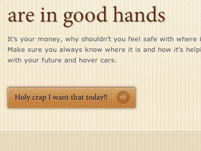 In Good Hands button css3 fo three pattern texture