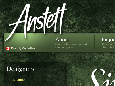 Proudly Canadian canadian css3 green jewellery texture