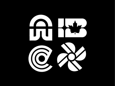Letters as Symbols (A-D) design icon logo logo archive logodesign symbol symbol design symbol icon symbolism