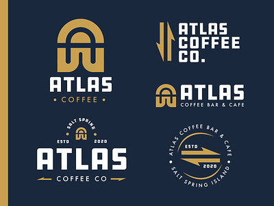 Atlas Coffee Co. adobe illustrator badge badges brand brand design brand identity branding design ddc hardware design draplin logo logodesign logoshape symbol symbol design type vector