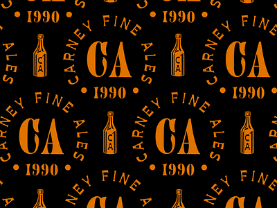 Carney Ales - Badge Pattern adobe illustrator badge logo badgedesign badgehunting branding brewery brewery branding brewery logo design logo logos pattern type typedesign