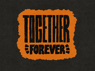 Together Forever design doodle lettering procreate typography vector