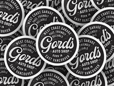 Gord's Auto-Shop Stickers illustrator mockup mockup design mockup psd mockup template photoshop sticker sticker mule