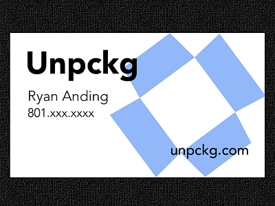 Business Card Idea for Unpckg branding business cards logo design visual identity
