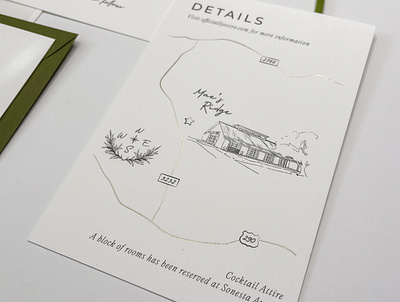 Lovely Wedding Stationary illustration map stationary wedding