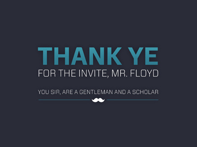 Thank Ye drafted invite message thanks