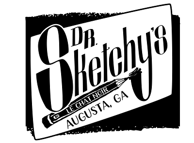 Dr. Sketchy's Augusta Sticker Design design drawing georgia illustration logo sticker typography