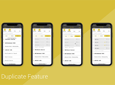 BU: Duplicate Feature app mobile mobile ui product design ui xd