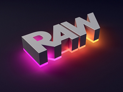Render - Raw 3d avantgarde c4d cinema4d glow render type