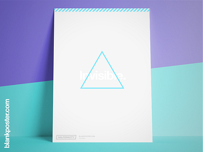 Poster - Invisible blankposter.com geometric helvetica minimalism poster