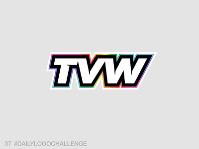 Daily Logo 37/50: Television News Network dailylogochallenge logo rainbow