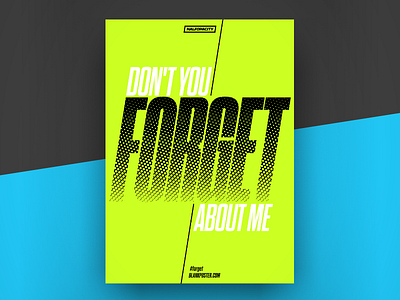 Poster - Forget blankposter.com druk fluoro forget lime poster