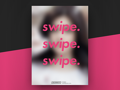 Poster - Swipe blankposter.com pink poster swipe tinder