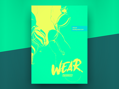 Poster - Wear blankposter dailyposter lime poster wear