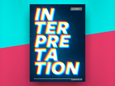 Poster - Interpretation anaglyph blankposter blankposter.com dailyposterdesign poster type