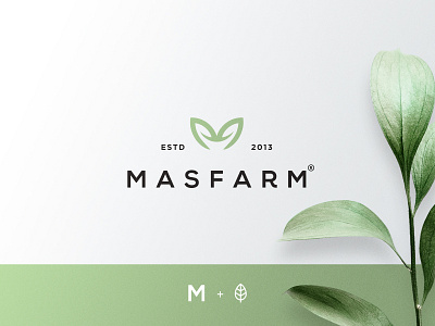 Masfarm Logo brand branding farm icon icons illustraion leaf logo logotype vector