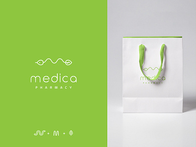 Medica Logo brand branding branding design creative logo mark logotype medical medicine minimalistic pharmacy vector vector illustration