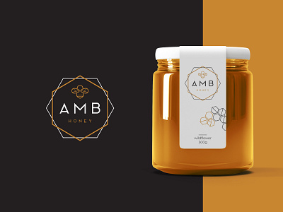 AMB Honey logo & packaging