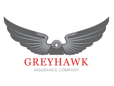 Greyhawk Insurance Company Logo adobe illustrator adobe photoshop bird branding design grey illustration insurance logo red vector