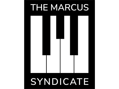 The Marcus Syndicate Logo adobe illustrator blackandwhite branding branding design logo music art piano piano keys piano logo