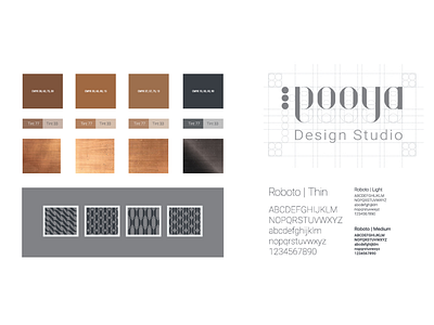 Pooya branding colour and texture colour concept copper logo personal branding pooya texture