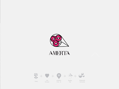 AMERTA logo concepts branding concept creativity design flower illustration logo logo design minimal pooya typography