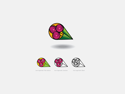 AMERTA logo (3-versions) colour concept creativity flower logo logo design minimal pooya