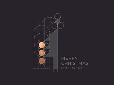 Pooya Greeting 2020 Blk 191217B 2020 adobe copper creative design dots graphic greeting grid happy holidays happy new year illustrator logo merry christmas merry xmas minimal minimalistic