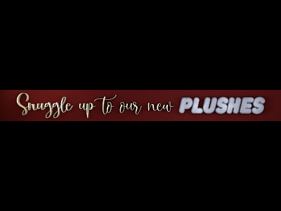 Plush Banner 3d typography