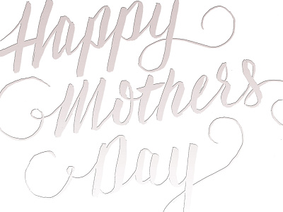 Mothers Day day gradient lettering mothers script