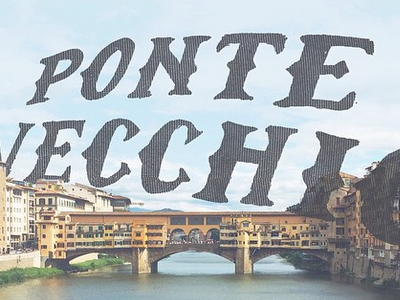 Ponte Vecchio bridge florence hand lettering italy lettering sketch travel