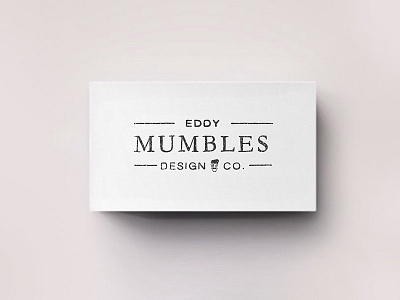 Eddy Mumbles Branding 2015 business card design eddy mumbles hand lettering