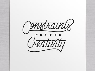 Constraints Foster Creativity