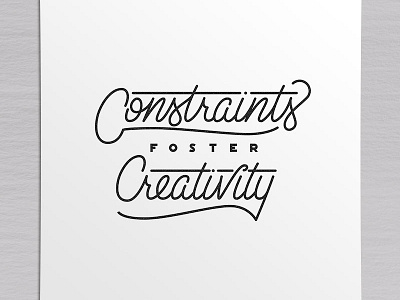 Constraints Foster Creativity