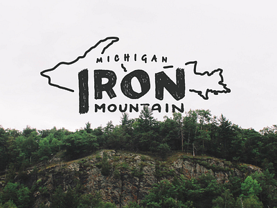 Iron Mtn. hand lettering iron mi mountain up