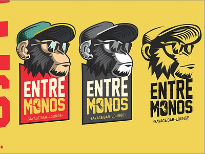 entre monos logo branding logo