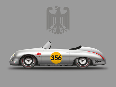 Porsche 356 OUTLAW adobe illustrator art branding design durban graphicdesign illustration illustration art illustration vectorart south africa vectorart