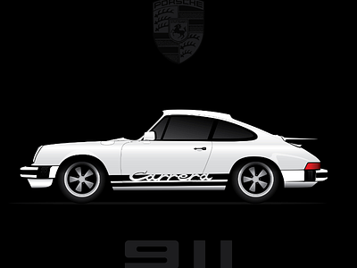 Porsche 911 carrera illustration vectorart