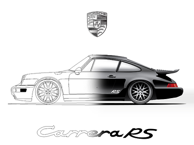 Porsche 911rs vectorart