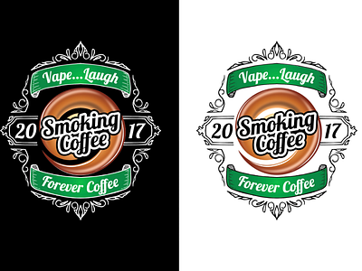 Smoking Coffee logo vectorart coffee