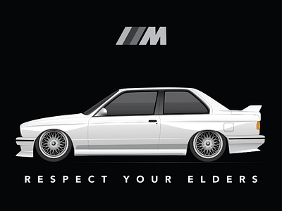 BMW E30 M3 vector illustration
